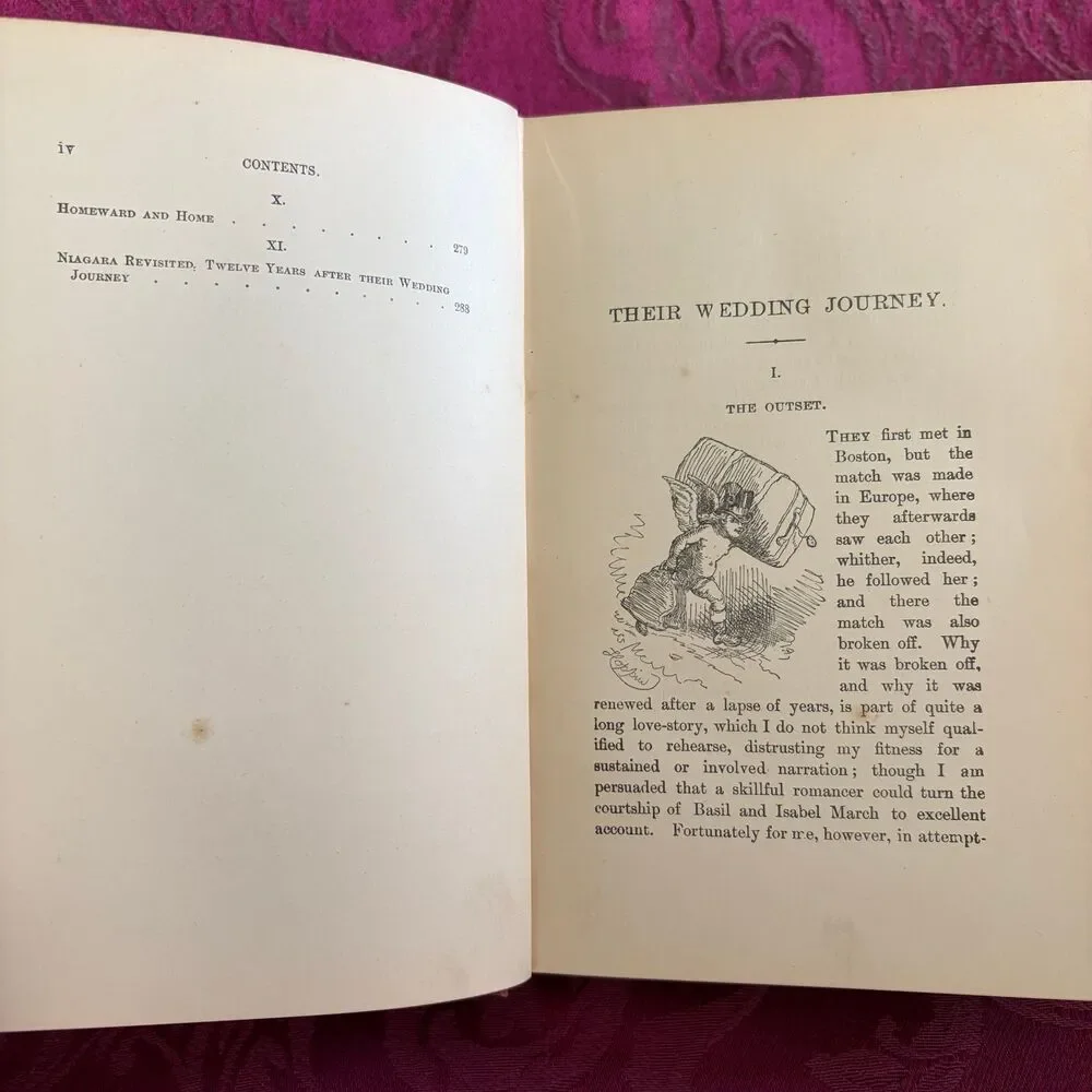 1899 Their Wedding Journey by W. D. Howells, Illustrated Antique Book